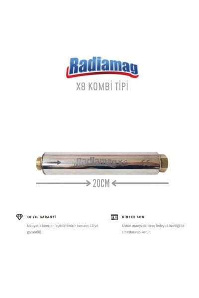 Фильтр для воды Radiamag X8 Магнитный Против известкового налета для котлов 20 см