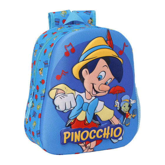 3D Child bag Clásicos Disney Pinochio Blue 27 x 33 x 10 cm