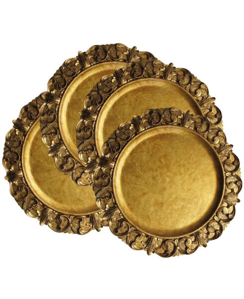 Serveware Embossed Charger Plates Set of 4