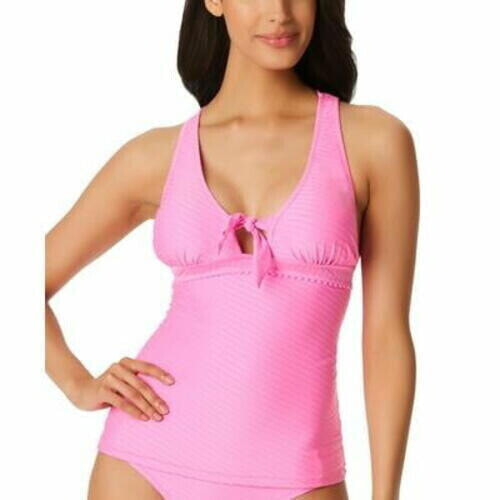 Jessica Simpson 300293 Pretty in Pique Strappy-Back Tankini Swim Top Size Medium