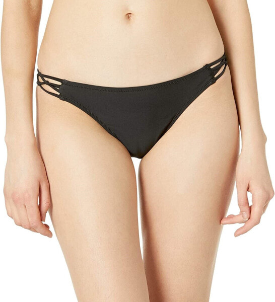 Volcom Women's 249250 Simply Solid Full Bikini Bottom Black Swimwear Size S