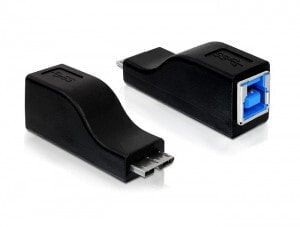 Delock 65216 - micro USB-B M - USB-B F - Black