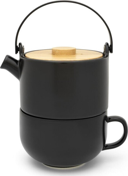 Bredemeijer Bredemeijer Tea-for-one Umea black with Bamboo lid 142008