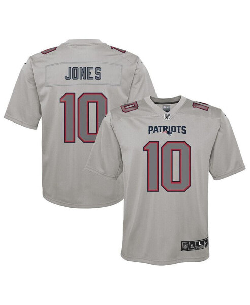 Big Boys Mac Jones Gray New England Patriots Atmosphere Fashion Game Jersey