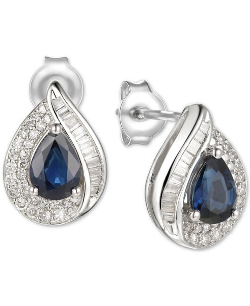 Серьги Macys Sapphire & Diamond Stud