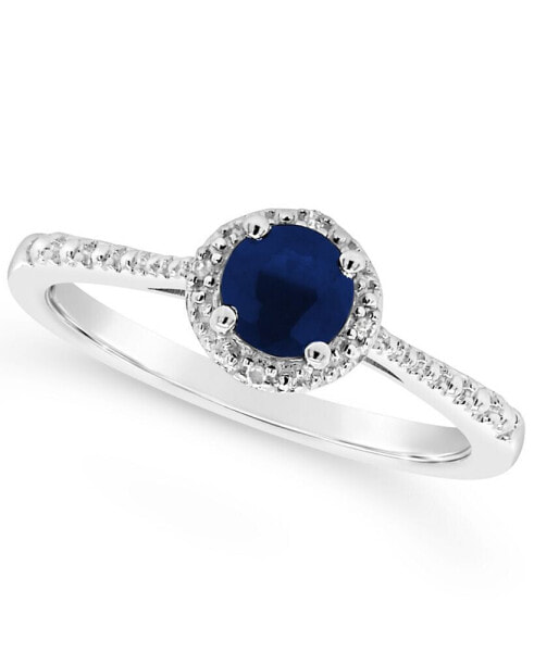 Sapphire (5/8 ct. t.w.) and Diamond Accent Ring in Sterling Silver (Also in Ruby)