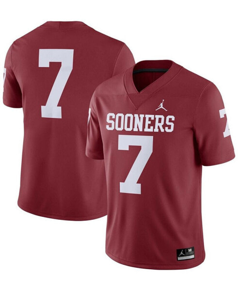 Men's 7 Crimson Oklahoma Sooners Team Game Jersey