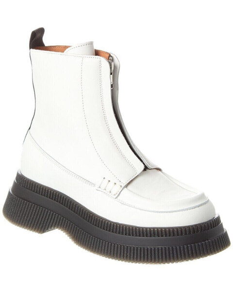 Ganni Creepers Wallaby Zip Leather Boot Women's