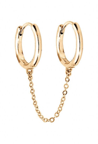 Original gold-plated single earring with chain PO/SE10528A