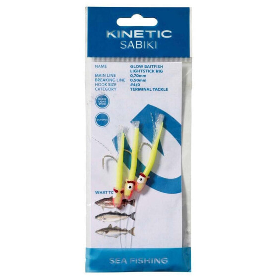 KINETIC Sabiki Glow Baitfish Lightstick Feather Rig