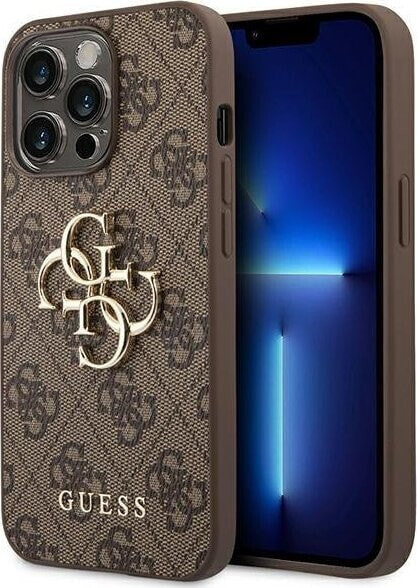 Guess Guess 4G Big Metal Logo - Etui iPhone 14 Pro (brązowy)