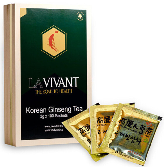 Чай гранулированный LaVivant Женьшень в деревянной коробке 100 шт.