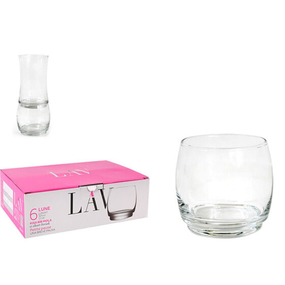 LAV Set of 6 Glass Glasses 325ml Lune