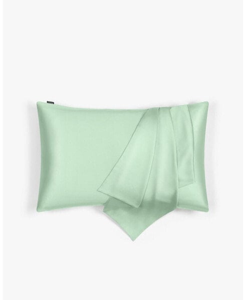 Подушка шелковая LilySilk зеленая, стандартная
