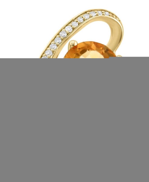 EFFY® Citrine (3-1/10 ct. t.w.) & Diamond (1/5 ct. t.w.) Swirl Ring in 14k Gold