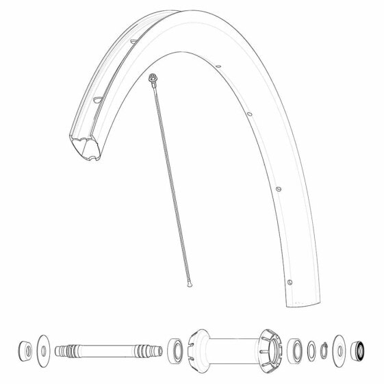 Комплект передней оси RB для втулки автомобиля Mavic MAVIC Front RB для QRM