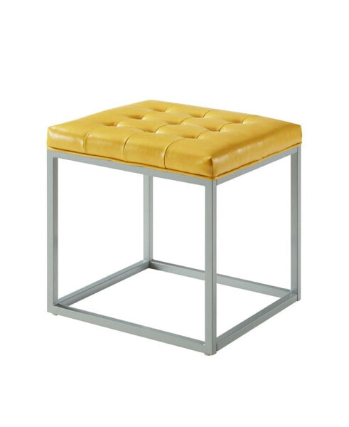 Newton Cube Ottoman with Metal Frame