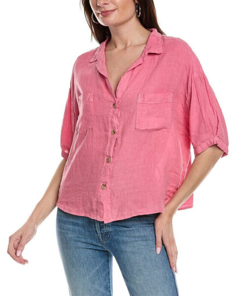 Velvet By Graham & Spencer Linen Top Women's Pink Xl