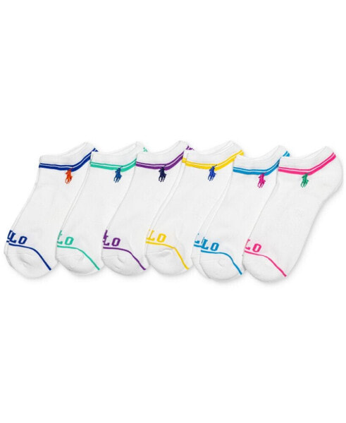 Women's 6-Pk. Color Pop Logo Ankle Socks