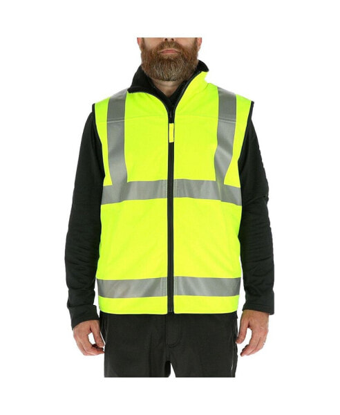 Men's High Visibility Softshell Safety Vest