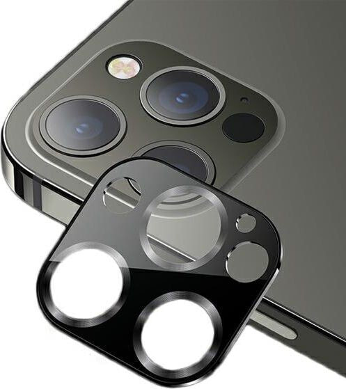 Usams USAMS Camera Lens Glass iPhone 12 Pro Max metal czarny/black BH707JTT02 (US-BH707)