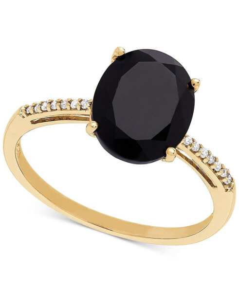 Кольцо Macy's Onyx & Diamond 14k Gold