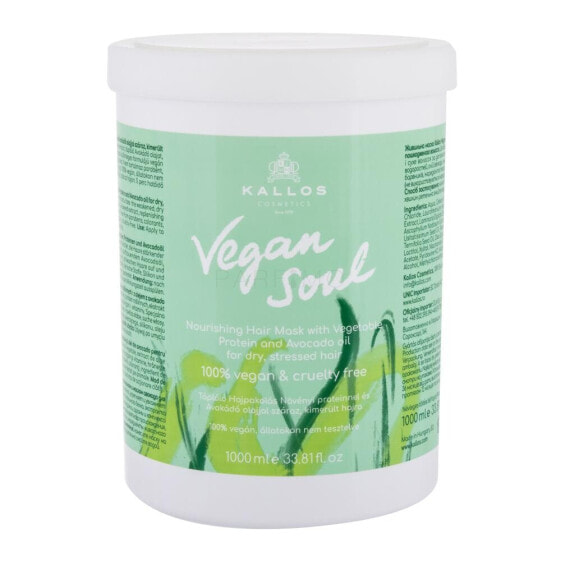 Kallos Cosmetics Vegan Soul Nourishing 1000 ml haarmaske für Frauen