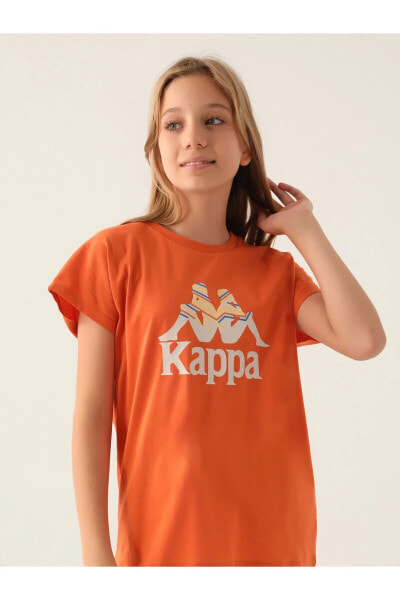 Футболка для малышей Kappa девочка 5-15 лет кремовая