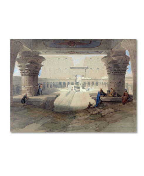 David Roberts 'Portico Of The Temple' Canvas Art - 19" x 14" x 2"