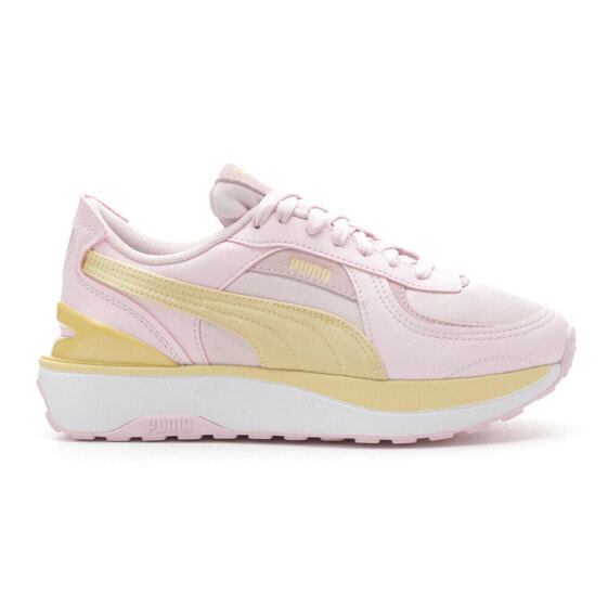 Puma Cruise Rider Nu Satin Lace Up Womens Gold, Pink Sneakers Casual Shoes 3899