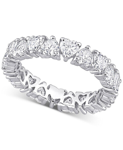 Moissanite Heart Band (3-3/8 ct. t.w.) in Sterling Silver