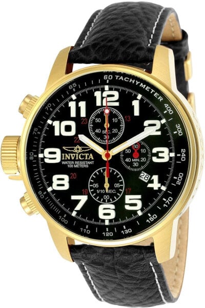 Invicta Men's I-Force Left Handed Quartz Watch with Leather Strap Black (Mode...