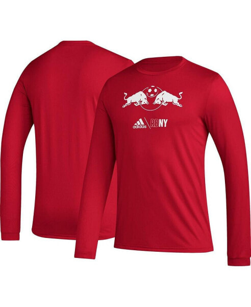 Men's Red New York Red Bulls Icon Long Sleeve T-shirt