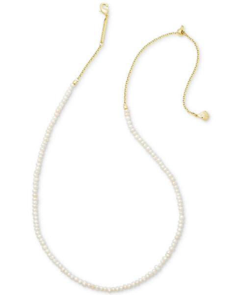 14k Gold-Plated Cultured Freshwater Pearl 19" Strand Necklace