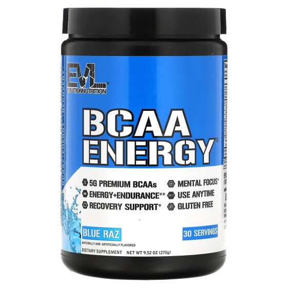 EVLution Nutrition, BCAA ENERGY, голубая малина, 291 г (10,26 унции)