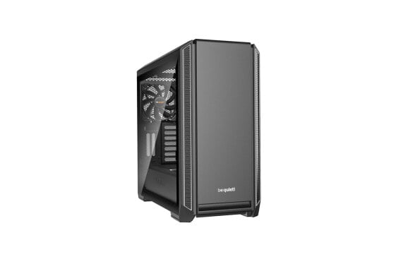 Be Quiet! Silent Base 601 Window, Midi Tower, PC, Black, Silver, ATX, EATX, micro ATX, Mini-ITX, Acrylonitrile butadiene styrene (ABS), SECC, Tempered glass, HDD