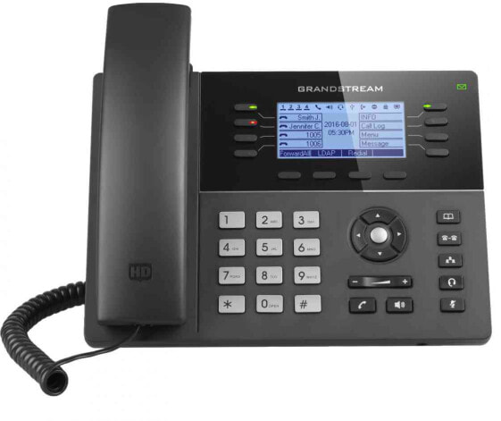 Grandstream GXP1782 - IP Phone - Black - Wired handset - 8 lines - 2000 entries - LCD