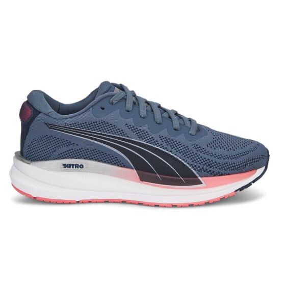 Puma Magnify Nitro Knit Running Womens Blue Sneakers Athletic Shoes 37690803
