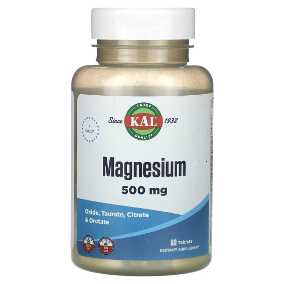 Витамины и минералы Магний KAL 500 мг, 60 таблеток