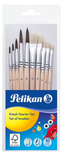 Pelikan 700405 - Brush set - Assorted - Pony hair - 10 pc(s)