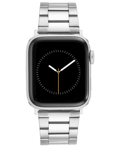 Men's Silver-Tone Stainless Steel Link Band Compatible with 42mm, 44mm, 45mm, Ultra, Ultra2 Apple Watch