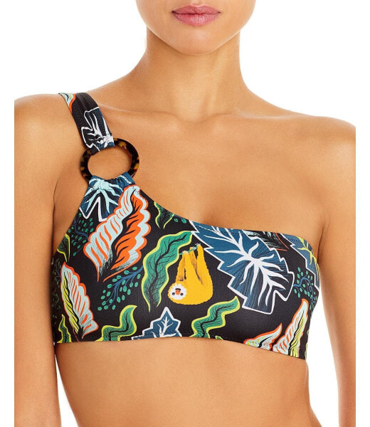 Solid & Striped 285046 The Desi Printed Asymmetric Bikini Top, Size MD