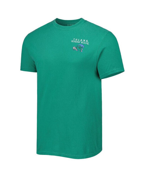 Men's Green Tulane Green Wave Landscape Shield T-shirt