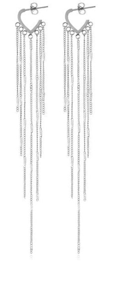 Romantic steel long earrings VAAXF547S