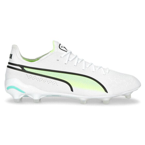 Puma King Ultimate Firm GroundAg Soccer Cleats Mens White Sneakers Athletic Shoe