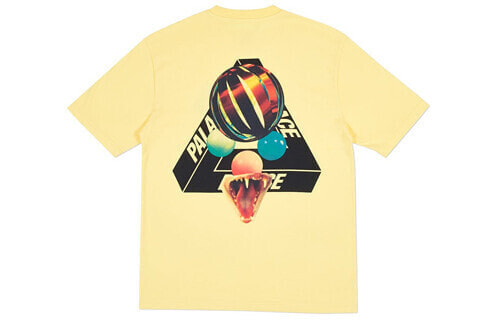 PALACE Sans Ferg T-Shirt Sunshine Yellow 眼镜蛇猫牙背后Logo短袖T恤 男女同款 黄色 送礼推荐 / Футболка PALACE Sans Ferg T-Shirt Sunshine Yellow LogoT P18SS066