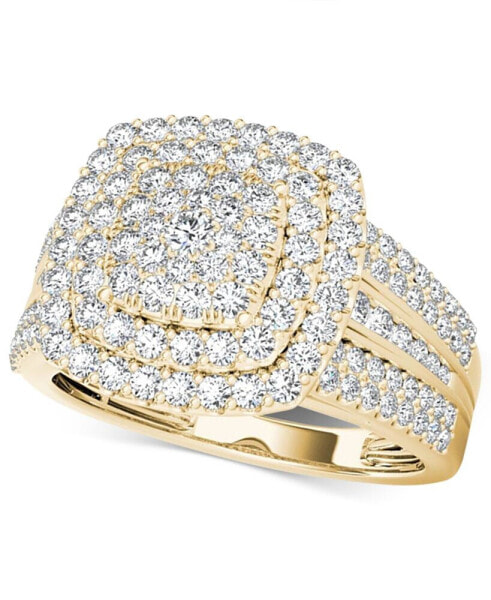 Diamond Cluster Ring (1 ct. t.w.) in 14k White or Yellow Gold