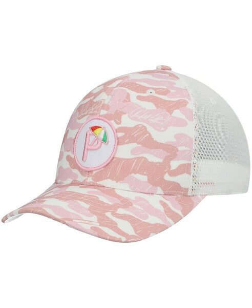 Men's Pink Arnold Palmer Invitational Camo P Snapback Hat