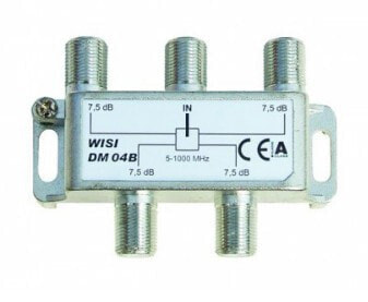 WISI DM 04 B - Cable splitter - 5 - 1000 MHz - Silver,White - F - 78 mm - 28 mm