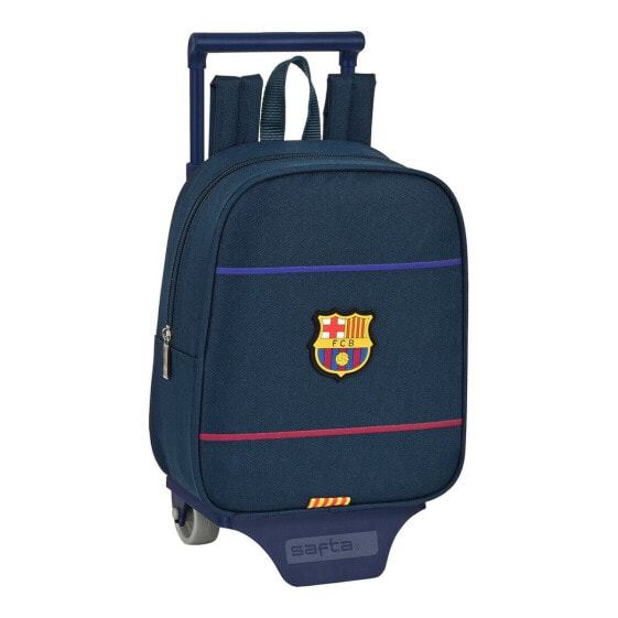 Детский рюкзак с колесиками F.C. Barcelona Синий (22 x 28 x 10 cm)
